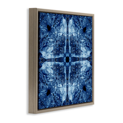 Modern Mosaic Pattern Floating Frame Art by El Perkin