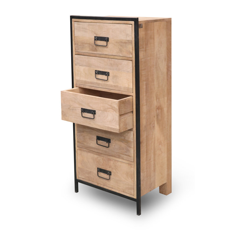 Farber Solid Wood 55cm W 5 - Drawer Chest of Drawers