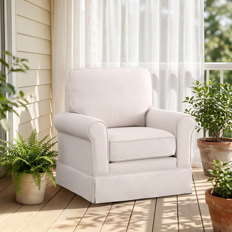 Fauteuil d'appoint Kandyn, Lin performance beige