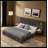 Queen Size Upholstered Bed Frame With Chenille Fabric With Pleated Design,Grounded Queen Size Platform Bed With Headboard And Solid Frame And The Bedside Table.No Box Spring Needed-DARK GREY-423316167-423316161