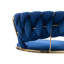 2 tabourets de bar, surface en velours bleu, pieds dorés, repose-pieds et base, hauteur réglable par outil de levage mécanique de 2 pieds avec instrument traversant