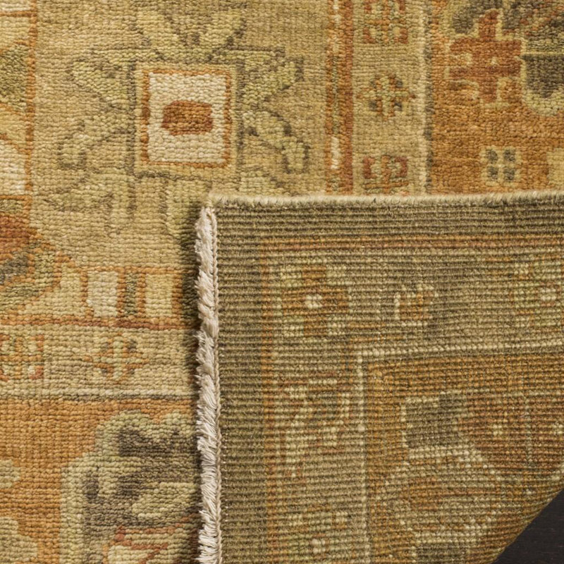Oushak Oriental Hand-Knotted Wool Brown/Rust Area Rug, Rectangle 10' x 14'