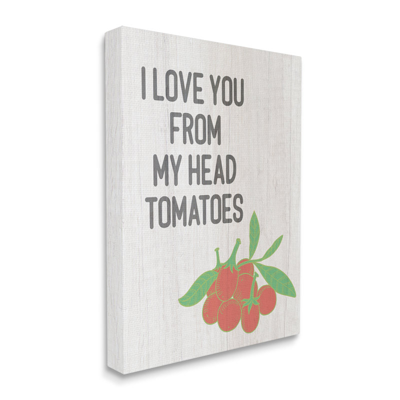 Clever Love You Tomatoes Farm, Plaque murale, L 16 po x H 16 po