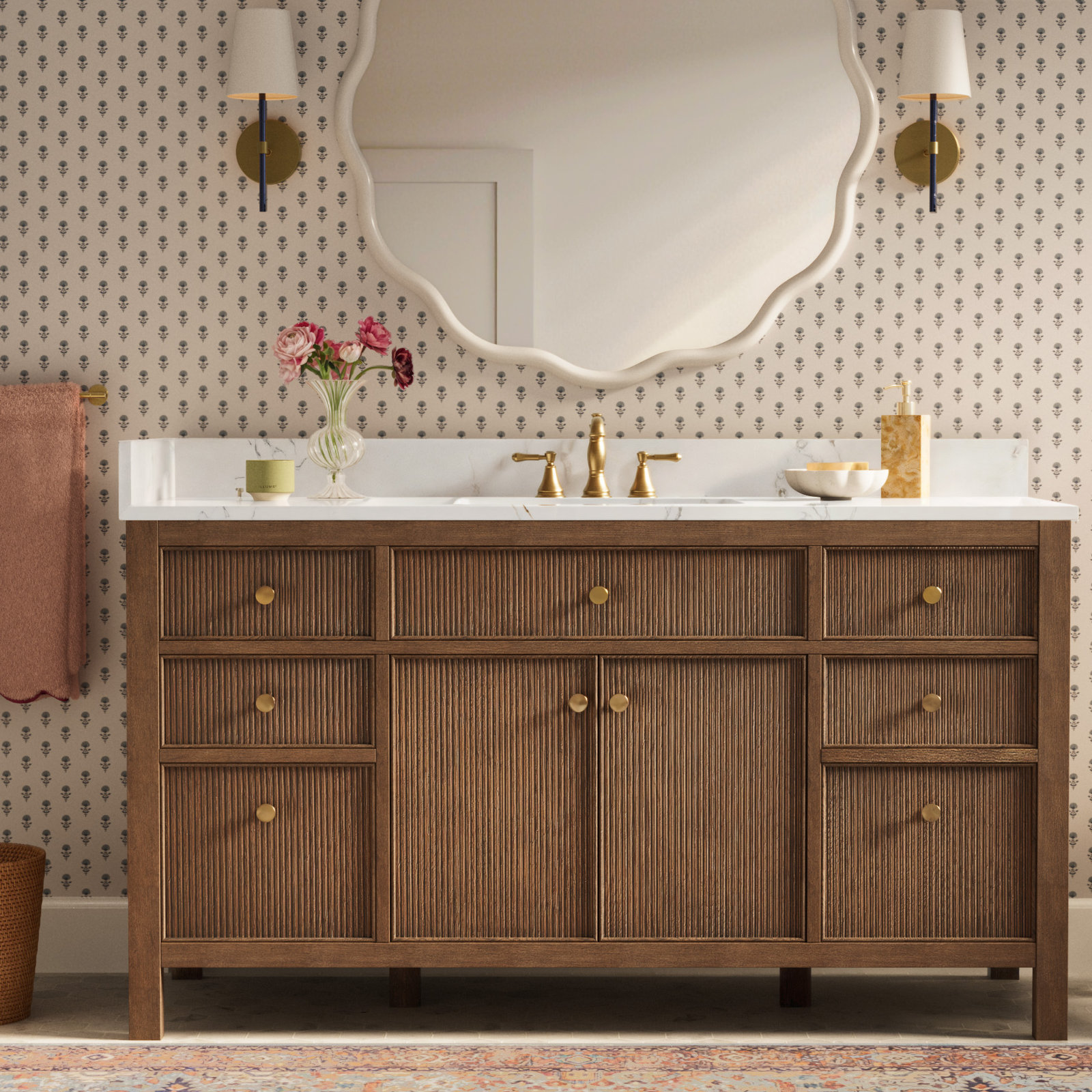 Cassidy™ Widespread Bathroom Faucet with Drain, Brilliance Champagne Bronze