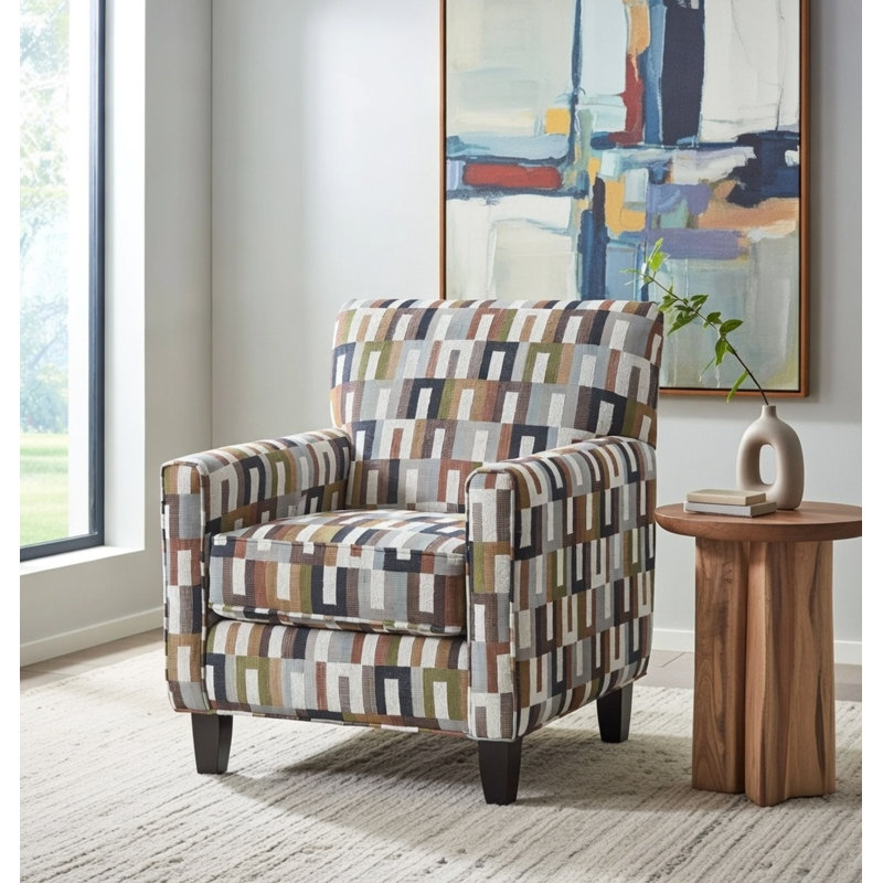 Aravis 30" Wide Polyester Armchair, Stitch Vintage Polyester