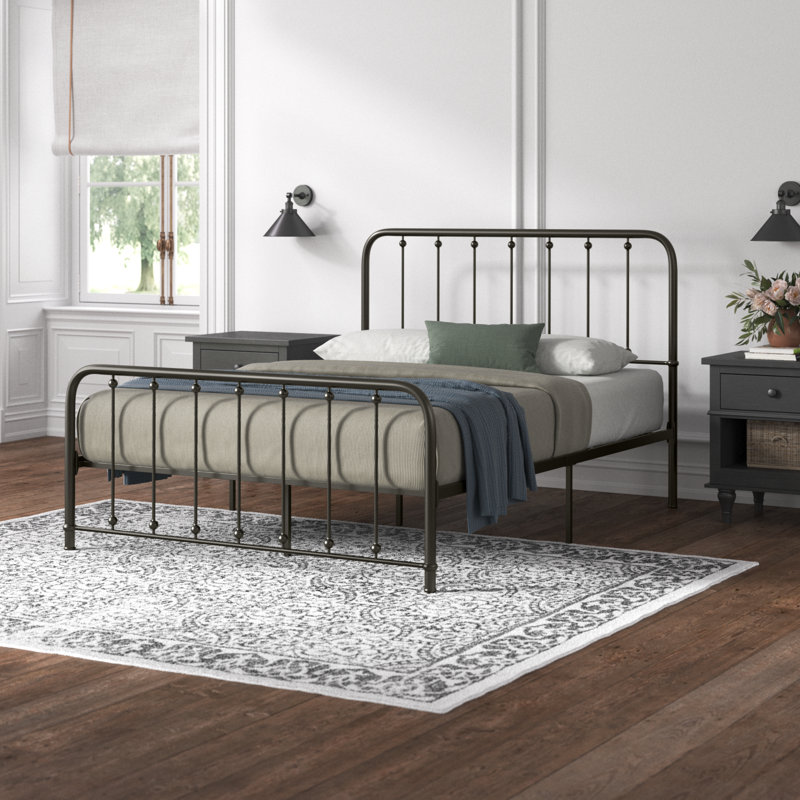 Lueras Metal Spindle Bed, Full, Dark Bronze