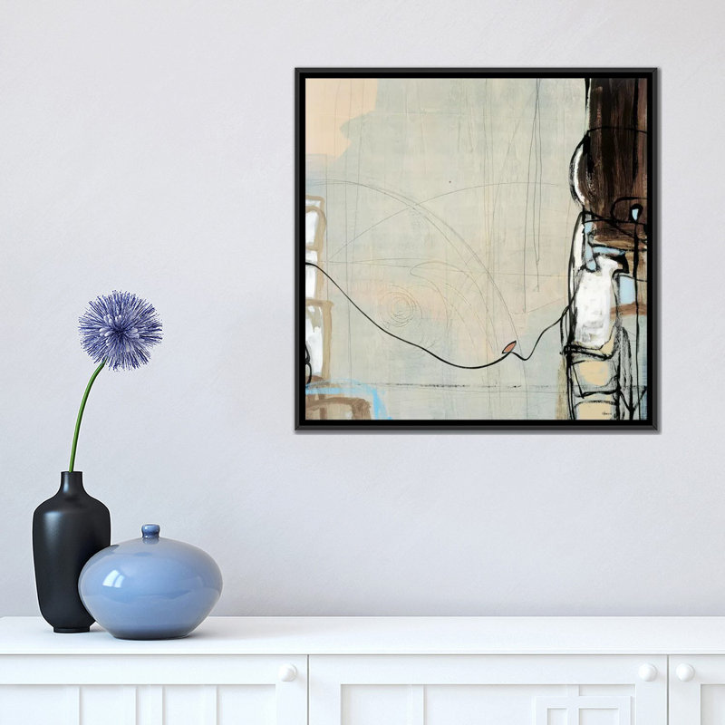 « projection i », impression sur toile, H 37 po x l 37 po x P 1,5 po, Toile avec cadre noir, Pas de tapis
