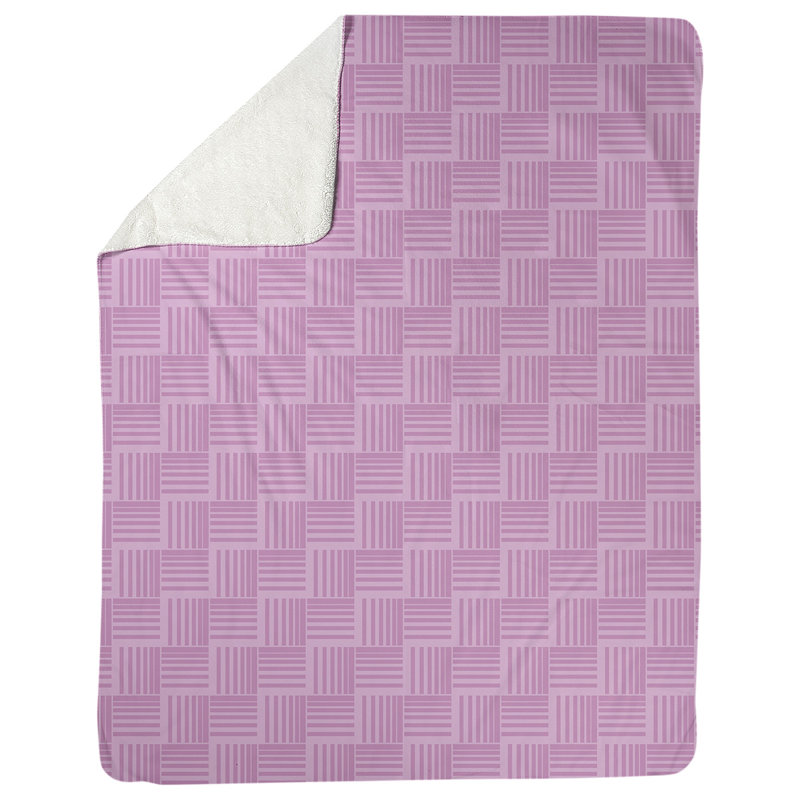 Couverture polaire à rayures classic basketweave, l 50 po x L 60 po, Rose