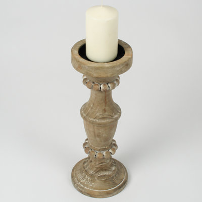 Wood Tabletop Candlestick
