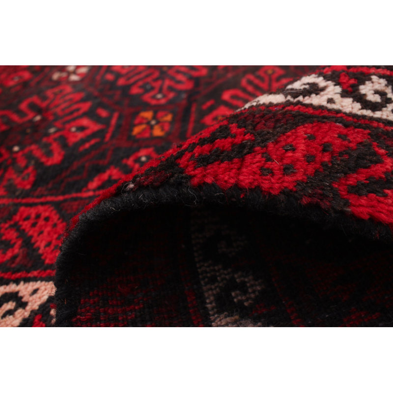 Tapis de couloir en Tapis décoratif laine de conception unique 4 pi 4 po x 9 pi 9 po noué à la main 1980s