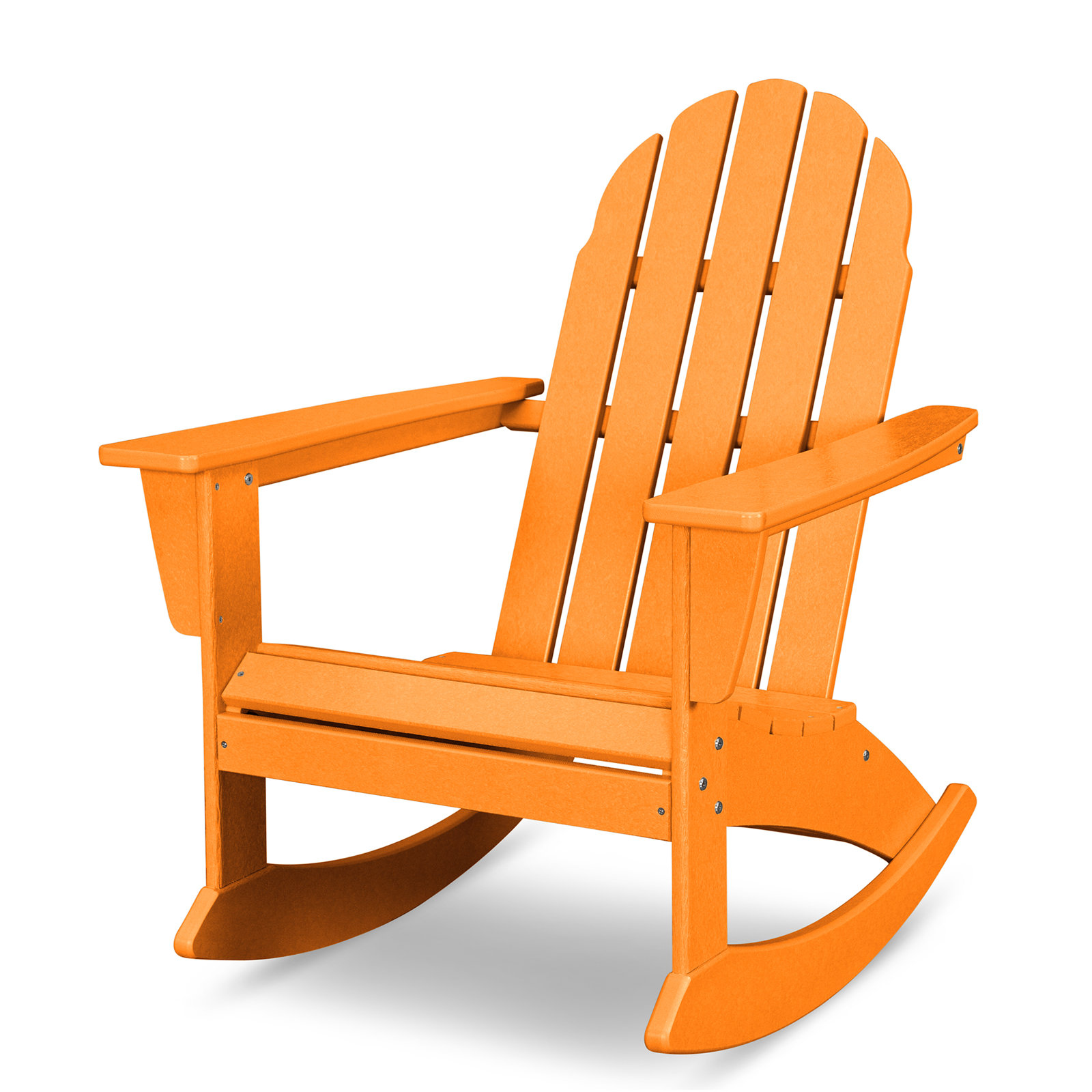 POLYWOOD® Vineyard Rocking Adirondack Chair, Tangerine