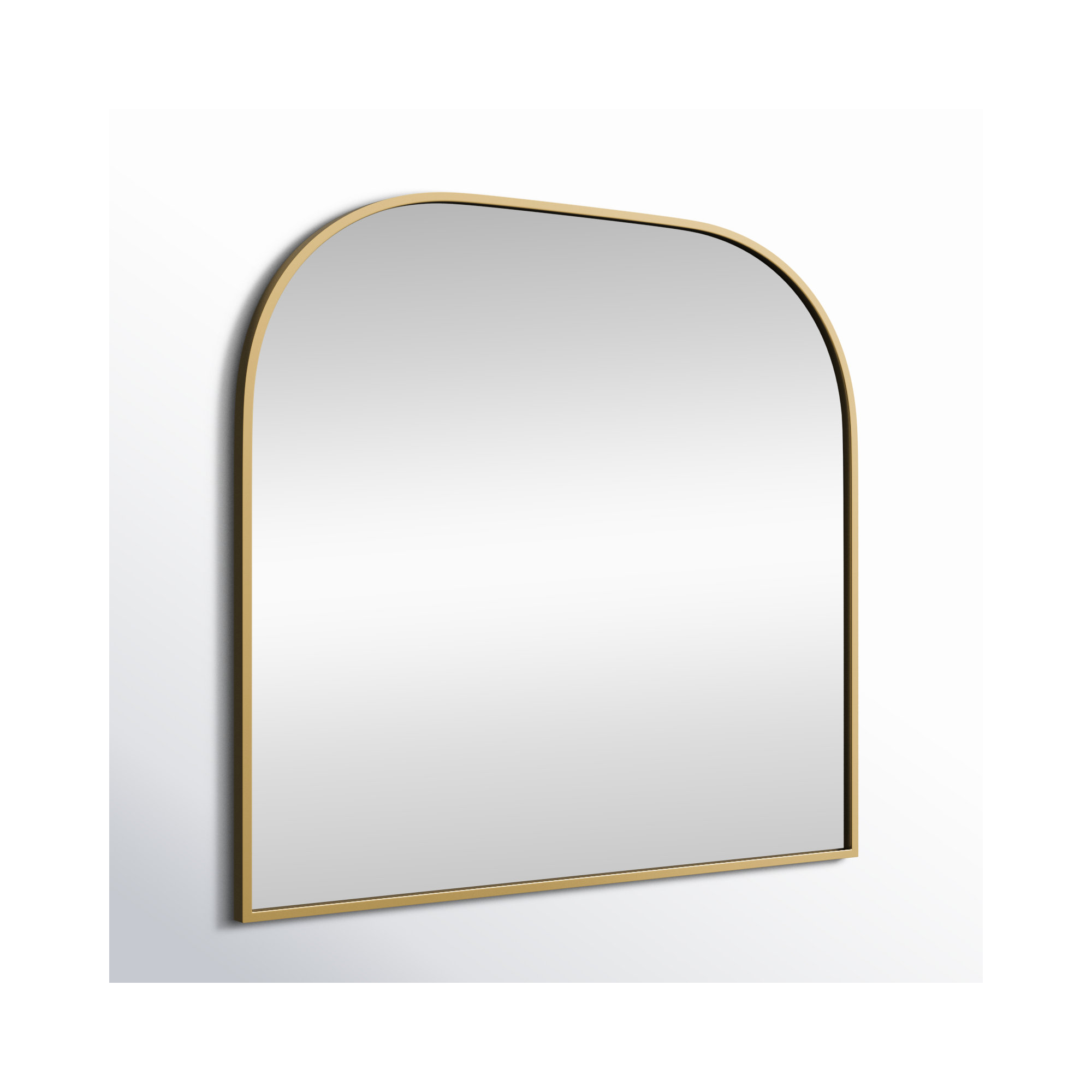 Sabine Metal Wide Arch Wall Mirror, Brass, 38" x 42"
