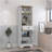 St. Clair Linen Cabinet, Two Interior  Shelves, Two Open Shelves-1622345025