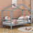 Bunk Bed with Roof, Slide and Ladder-93530029