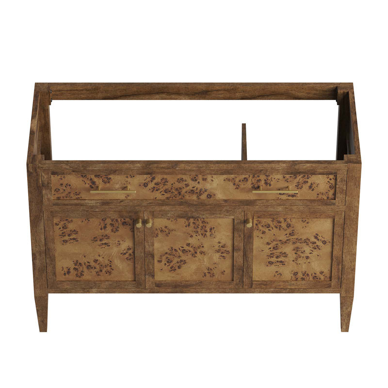 Base de meuble-lavabo double 48 po Modway Elysian, Brun, Brun