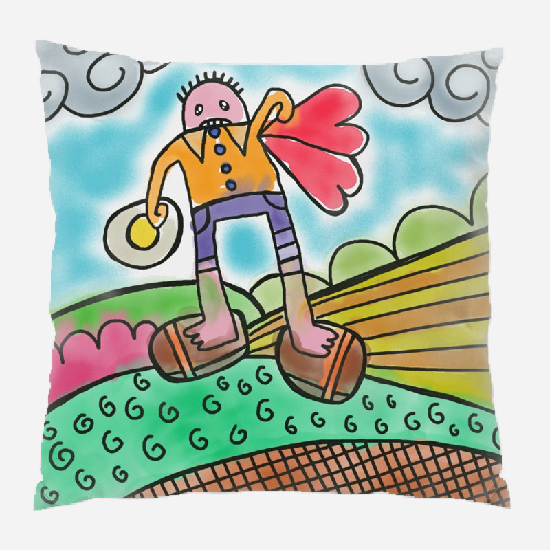 Coussin watercolour Burge, Microsuède, Intérieur