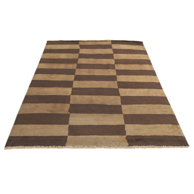 Tapis brun clair et brun Naber
