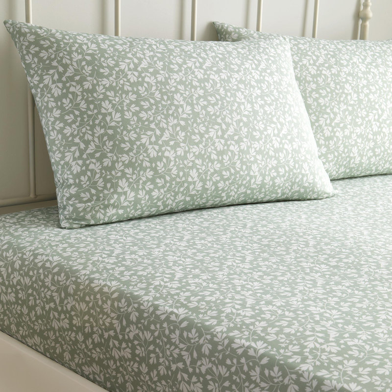 Tess Cotton Blend Plain Weave / Muslin Sheet Case Pack, Double (4'6), Green