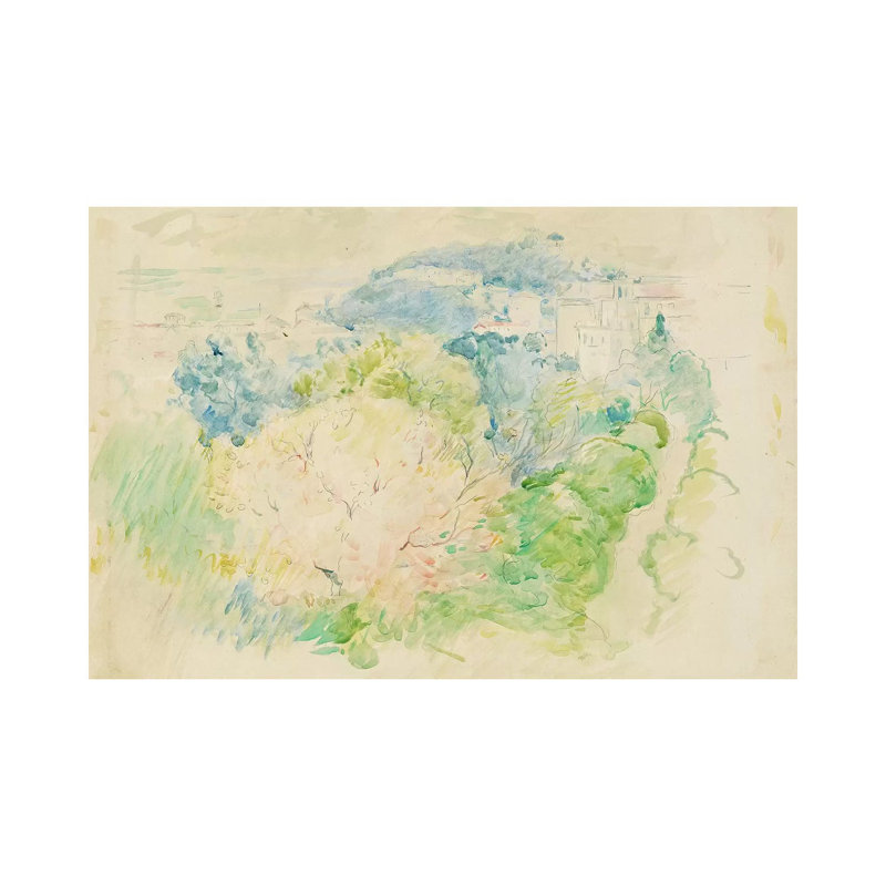 Mountain With A Chateau, 1888 by Berthe Morisot - Wrapped Canvas Print, 45.72cm H x 66.04cm W x 1.91cm D
