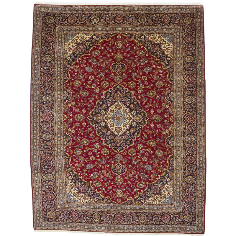 Tapis oriental rouge unique 10X13 One-of-a-Kind