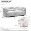 Canapé blanc en molleton Boucle de style minimaliste, sièges confortables et spacieux pour la détente - 3 places assises, confort et durabilité combinés