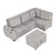 Canapé modulaire en velours côtelé de 94 po avec repose-pieds Aetheris-2115854609