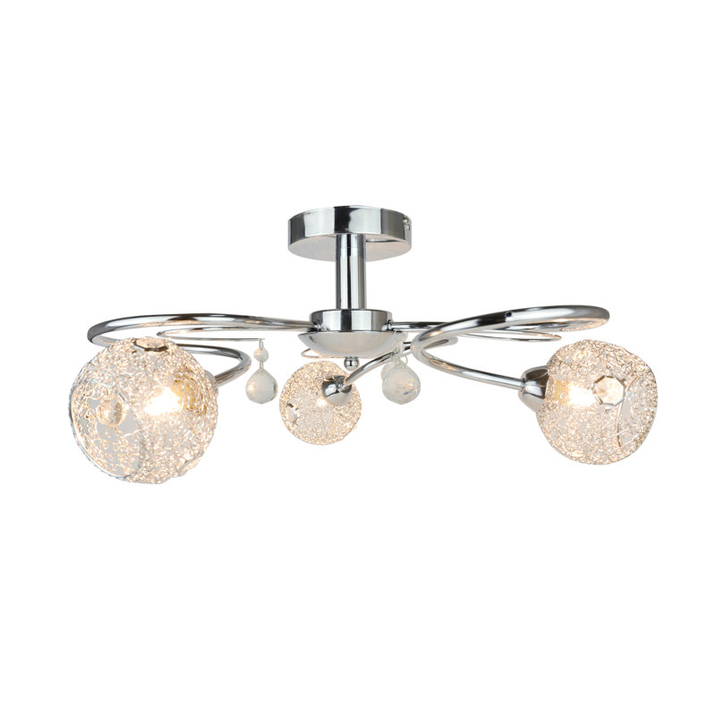 Jed Glass Semi Flush Mount
