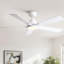 Ventilateur de plafond moderne Homesoul 52 po avec lumière, télécommande, moteur CC réversible 3CCT et minuterie avec mémoire-130904437-135214709