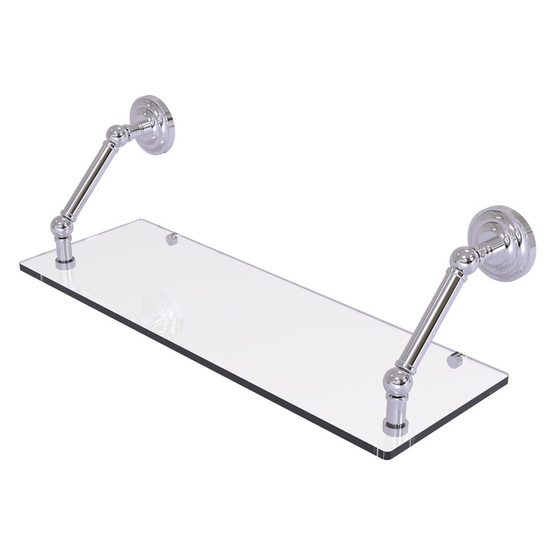 Jhene Bracket Shelf, Polished Chrome, 8" H x 24" W x 8" D