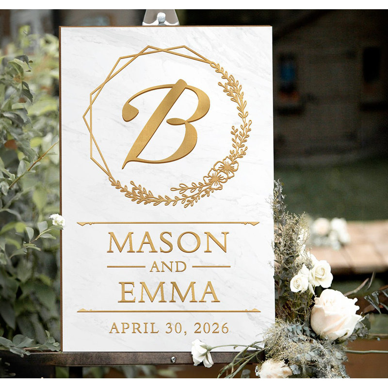 Unity Monogram Wedding Sign