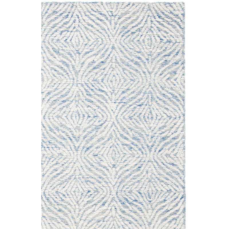 Pezanetti Hand Tufted Wool And Cotton With Latex Abstract Rug, Rectangle 5' x 8'