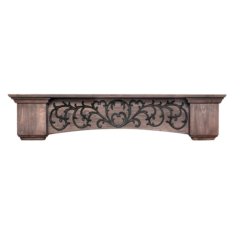 Genova Fireplace Mantel, Brown Wood, 48"