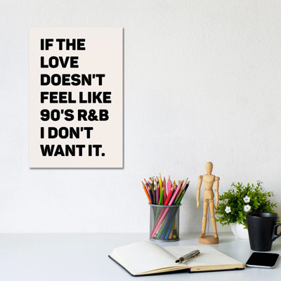Typo №9 Rectangle by Blek Prints - Wrapped Canvas Print