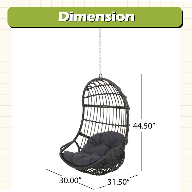 Chaise suspendue avec chaîne de 8 pi