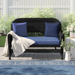 Armbruster 52'' Wide Straight Wicker Loveseat with Cushions