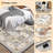 Modern Geometric Trellis Area Rug, Boho Machine Washable Non-Slip, Vintage Medallion Stain-Resistant Floor Carpet for Living Room (Camel)-675098157