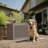 100 Gallon Large Deck Box /Storage Net, Resin Outdoor Storage Boxes-518384775
