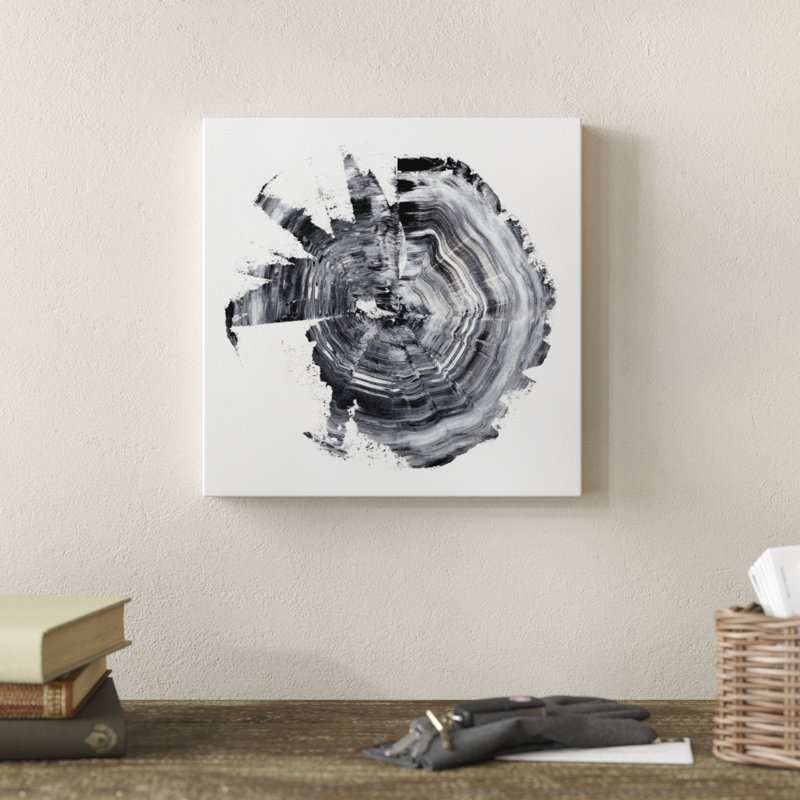 «Tree Ring Abstract II» par Ethan Harper, reproduction d'art sur toile, H 12 po x l 12 po, Toile tendue