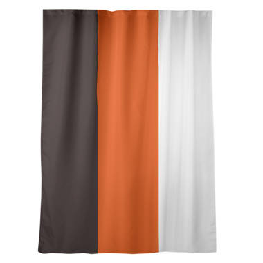 Cleveland Throwback Football Stripes Room Darkening Rod Pocket Single Curtain Panel East Urban Home Curtain Color: Brown