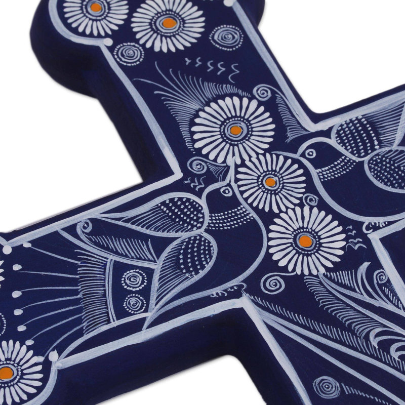 Croix murale en céramique serenity