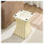 Table d'appoint carrée en fibre de verre 15,16 po beige - Aucun assemblage requis pour le salon ou l’appartement
