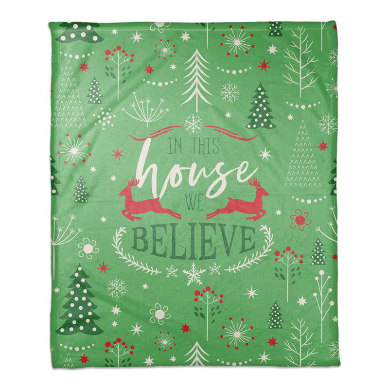  Jeté polaire «in This House We Believe»
