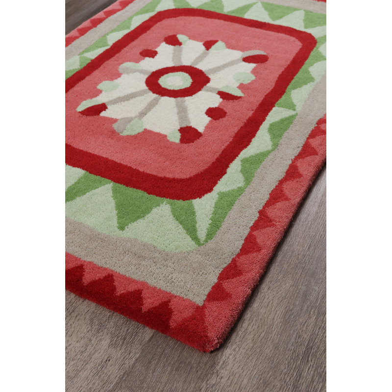 Crockett Rectangle 60 cm x 90 cm Wool Hand Woven Area Rug