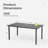 Messer Zestversa 8-Person Rectangular Dark Brown Metal Outdoor Dining Table-122512363-122512364