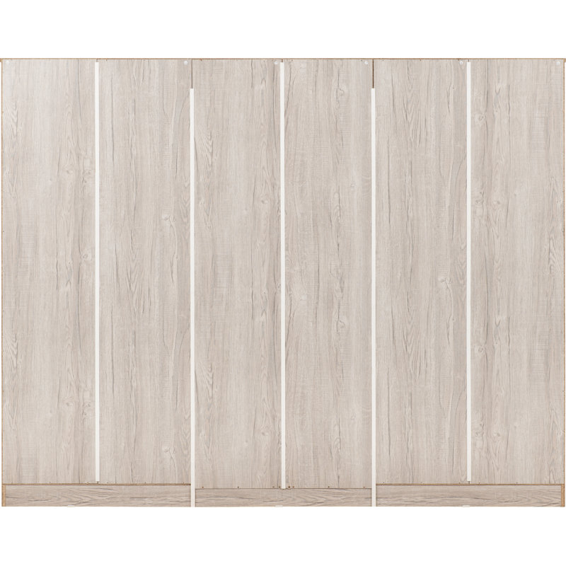  Braunstein 6 Door Wardrobe, Urban Snow
