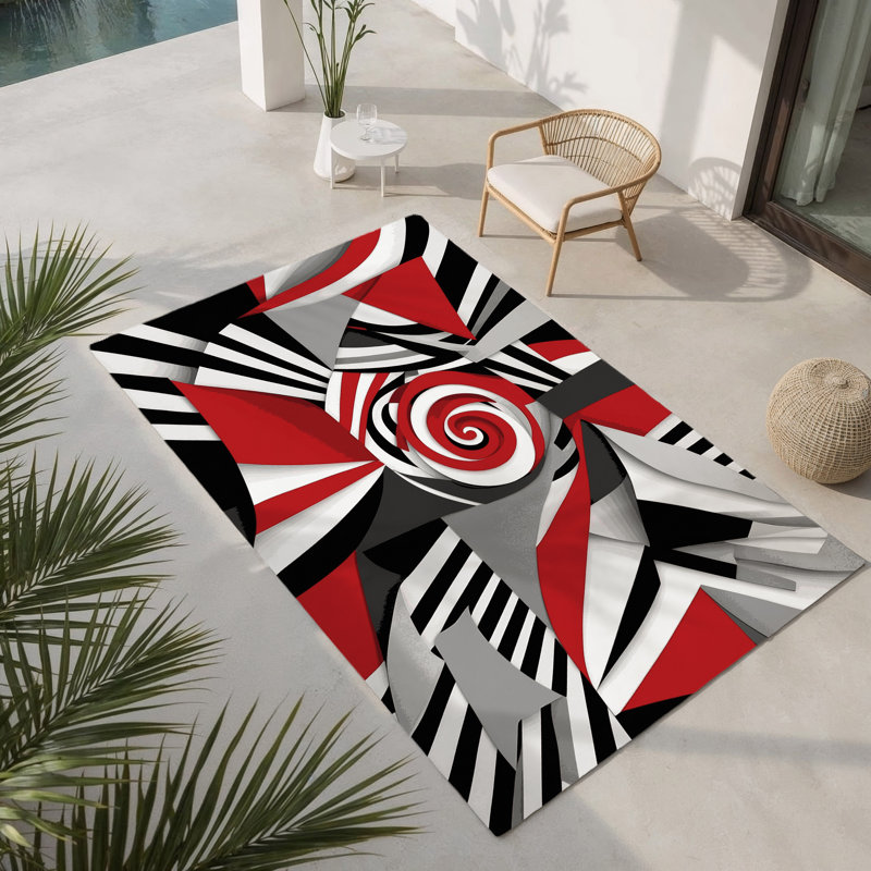 Ember Sphere Indoor And Outdoor Area Rug, Rectangle 3' x 5'