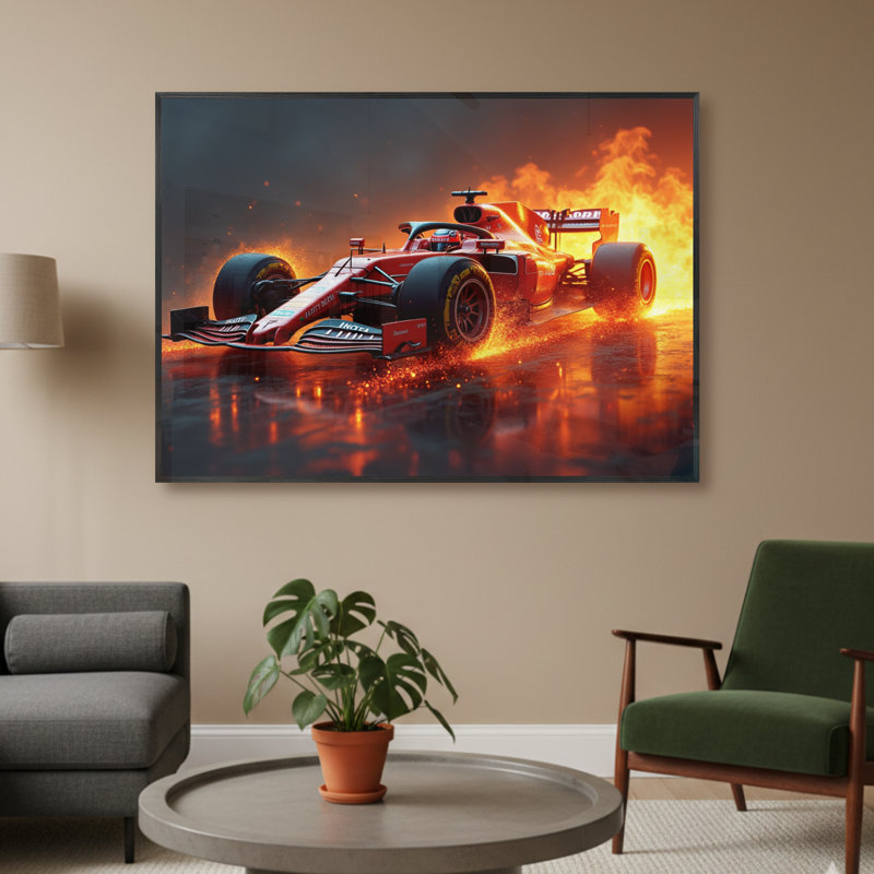 Single Picture Frame LED Illuminated Wall Art Wall Art on Glass / Aluminium, 61 cm H x 85 cm W