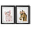 Cochon couronne de fleurs - ensemble de 2 peintures-517613648-517613650-517768727