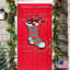 Décoration murale suspendue porte en bois figurine suspendue noel