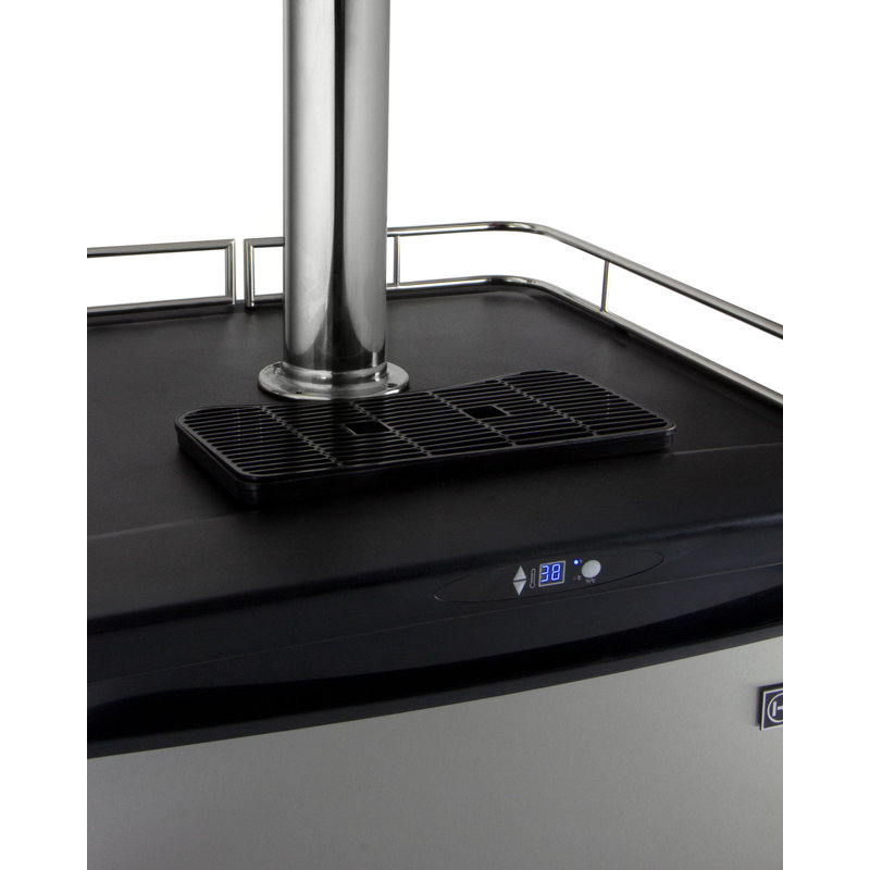 24" Stainless Steel Triple Tap Freestanding Kegerator with Adjustable Temperature
